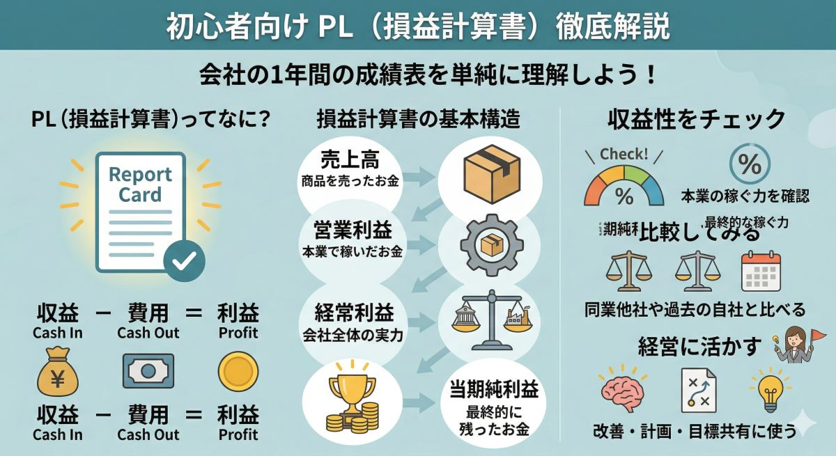 PL（損益計算書）とは？見方・読み方・利益の流れを初心者向けにやさしく徹底解説